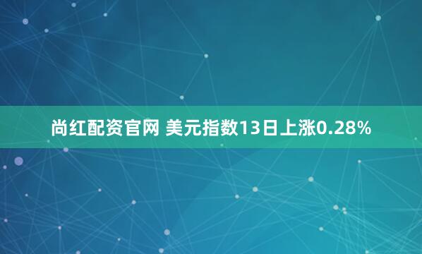 尚红配资官网 美元指数13日上涨0.28%