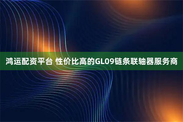 鸿运配资平台 性价比高的GL09链条联轴器服务商