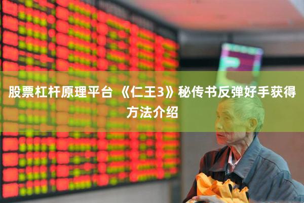 股票杠杆原理平台 《仁王3》秘传书反弹好手获得方法介绍